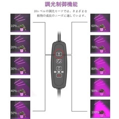 LED 植物育成ライト 60LED 3本チューブ 植物成長促進用ランプ 野菜育成の画像