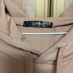 くすみピンク 半袖パーカー Mの画像