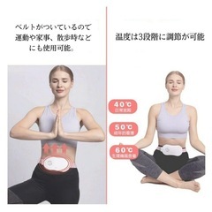 充電式 腰 ホットベルト カイロ 温活 冷え 発熱 ゆたんぽ (ホワイト)の画像