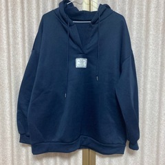 SHEIN パーカー ネイビー L