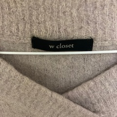 w closet アルパカニット くすみピンク Fの画像