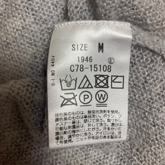 薄手ニット ライトグレー Mの画像