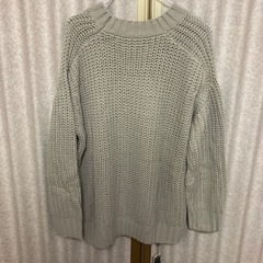 厚手ニット グレージュの画像