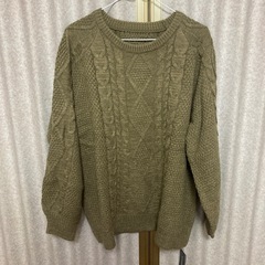 厚手ニット キャメル F
