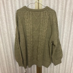 厚手ニット キャメル Fの画像