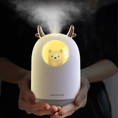 加湿器 次亜塩素酸水対応 卓上 静音 300ML 上部給水（ホワイト）の画像