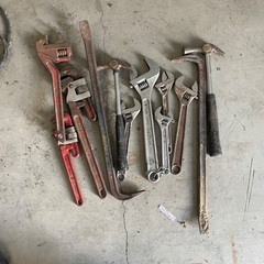 工具まとめて　モンキー、パイプレンチｅｔｃの画像