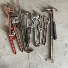 工具まとめて　モンキー、パイプレンチｅｔｃ