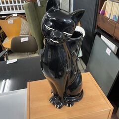 猫の傘立て　No.3002　黒　ポルトガル製　陶器　【リサイクル...
