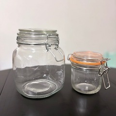 【あげます】密閉ガラス瓶2点