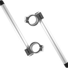 【新品・未使用】SZYUMO スポーツのオートバイ7/8 22mm CNCはハンドルバーの管のフォークのClipons (51mm, シルバー)の画像