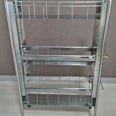 ◆◆隙間収納 ステンレス３段引き出し機能付き　美品！◆◆