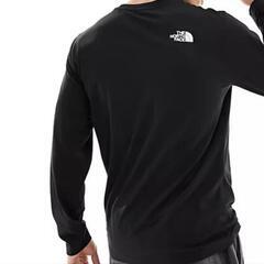 🔴THE NORTH FACE ノースフェイス シンプル ドーム 長袖 ロンT ロング tシャツ ブラック 黒 海外Sの画像