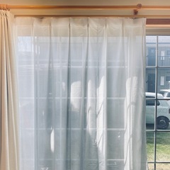 【決まりました】遮光カーテン＆レース　丈178㎝ × 幅220〜260㎝の画像