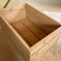 新品未使用万能木箱　収納ボックス　国産手作り