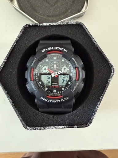 CASIO G-SHOCK GA-100 ブラック×レッド アナデジ 腕時計