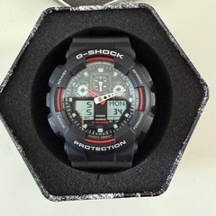 CASIO G-SHOCK GA-100 ブラック×レッド アナ...