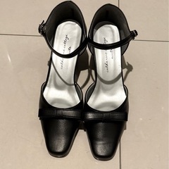 新品　24cm   サンダル　パンプス 　黒の画像