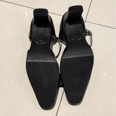 新品　24cm   サンダル　パンプス 　黒の画像