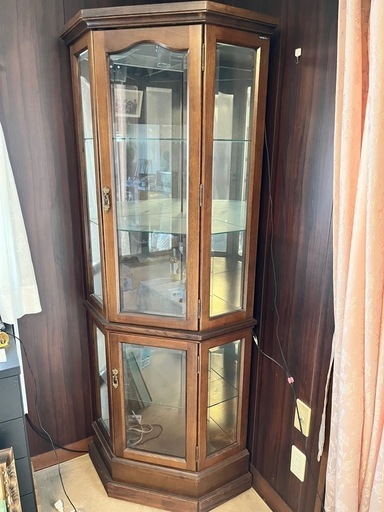 カリモク コロニアル コーナーキュリオケース 飾り棚 karimoku