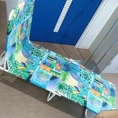 0505-019 ※少々汚れあり※　折りたたみビーチチェア