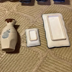 銚子、長方形皿、小皿セットの画像