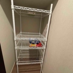 美品　ホワイトスチールラック