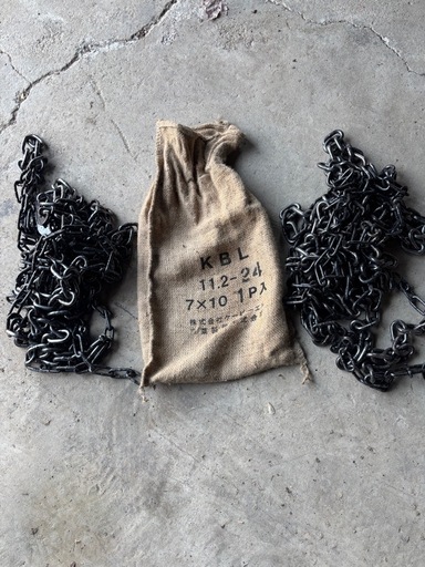 ペア トラクター用タイヤチェーン AGCH 11.2-24 KBL 除雪 大雪に