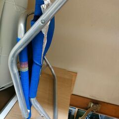超軽量アウトドアチェア  折り畳みアルミローチェア　破れあり、DIY用にの画像