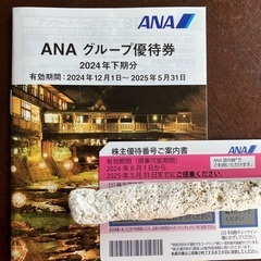 ANA株主優待券1枚とANAグループ優待券冊子1冊