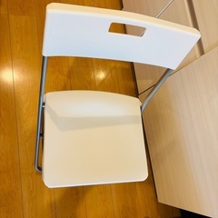 イケア IKEA 折りたたみチェア GUNDE ホワイトの画像