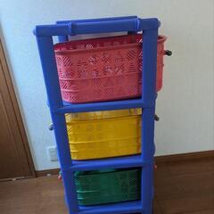 おもちゃ収納 3段カラーボックスの画像