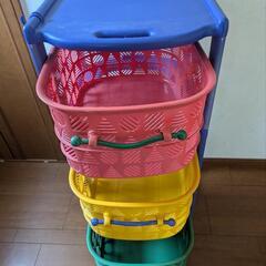 おもちゃ収納 3段カラーボックスの画像