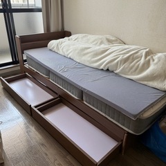セミダブルベット収納あり美品