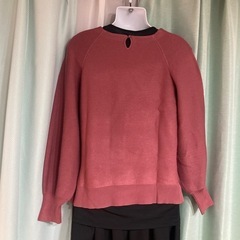 1315.any SISバルーンスリーブ ピンクのニット 長袖☆の画像