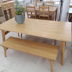 ★ジモティ割あり★  ダイニングセット4人用 ベージュ W159...