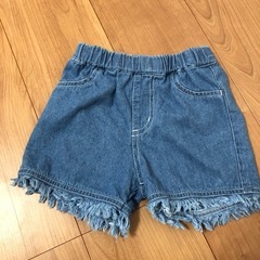 100cm デニム　フリンジ付き