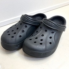 【希少】27cm Crocs ブラック クロッグサンダル インナーボア