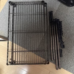 2段のパイプ棚