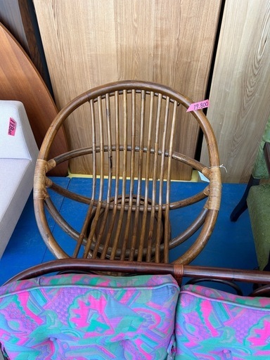 ラタン　回転椅子