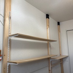 壁 突っ張り棚 木材 DIY レール 壁面収納   ラブリコ
