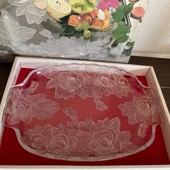 クリスタル大皿　曽我ガラス製の画像