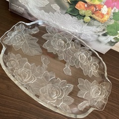クリスタル大皿　曽我ガラス製の画像