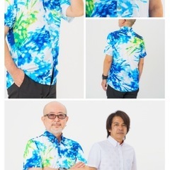 NANTEN かりゆしウェア DRY ネイビー　Mサイズの画像