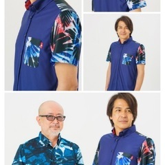 NANTEN かりゆしウェア DRY ネイビー　Mサイズの画像