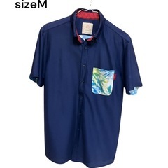 NANTEN かりゆしウェア DRY ネイビー　Mサイズ
