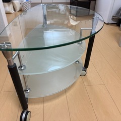 (美品)ガラステーブルの画像
