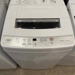 AQUA　2020年製　全自動電気洗濯機　6.0㎏　AQW-S6...