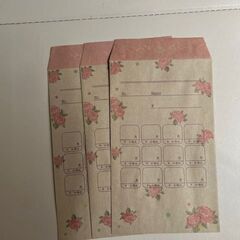 月謝袋　バラ柄　３枚の画像