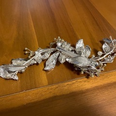 【お値下げ可】ヘッドドレス　ウェディング　卒業式　シルバー　リーフの画像